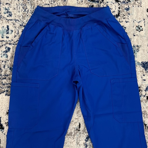 ⛔️SOLD⛔️ 💰 3 for $25 🏷 Women Cherokee Workwear Blue Scrub Pants sz Small - Picture 4 of 11